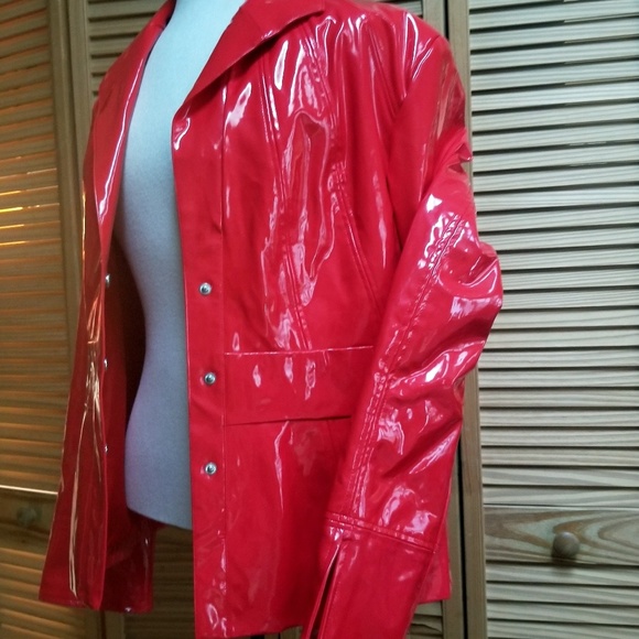 Rare Vintage Pamela McCoy Red Vinyl Jacket - Picture 4 of 4